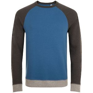 Толстовка унисекс Sandro, синяя с черным меланжем, размер 3XL