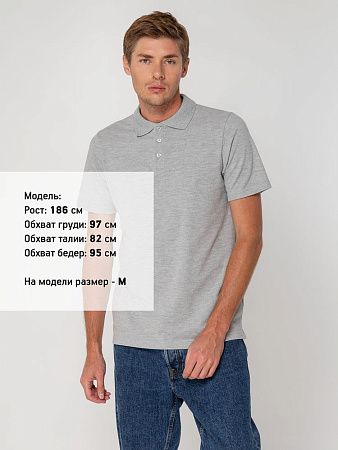 Рубашка поло мужская Virma Light, серый меланж, размер 3XL