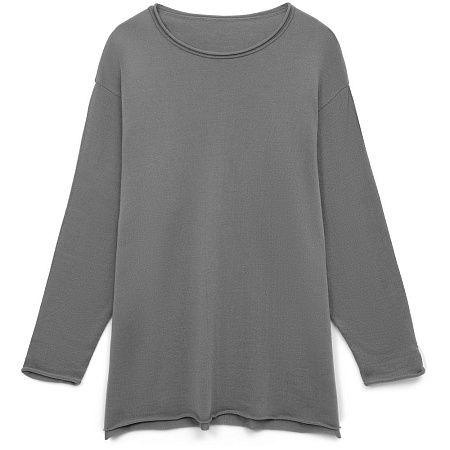 Лонгслив унисекс Siluetti Fuori, серый, размер S/M