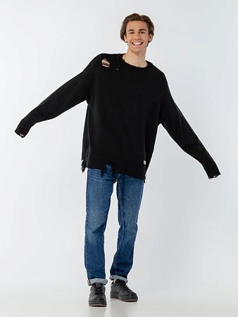 Джемпер оверсайз унисекс Grunge, черный, размер S/M