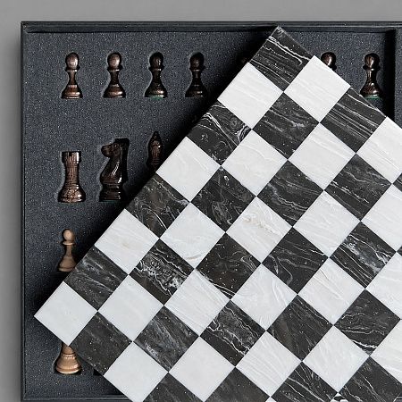 Шахматы ручной работы TABIA из акрилового камня/дерево Бук