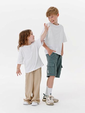 Футболка детская оверсайз Teezer, белая, размер 12 лет (146-152 см)