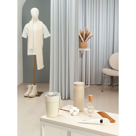 Термокружка вакуумная Монако (Monaco), бежевый