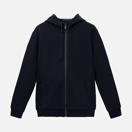 Толстовка на молнии с капюшоном Матео (Mateo) темно-синяя, размер S/M