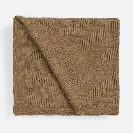 Плед Locus Solus, коричнево-бежевый меланж