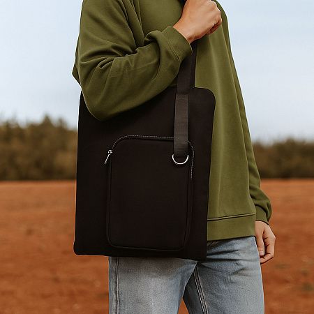 Шоппер Superbag Pocket, с внутренним креплением (карабин) и чехлом для мелочей