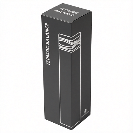 Термос Balance вакуумный стальной, 500 мл, пластиковая крышка, темно-серый, матовый