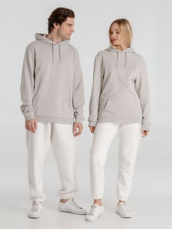 Толстовка с капюшоном унисекс Hoodie, дымчато-серая, размер XXL