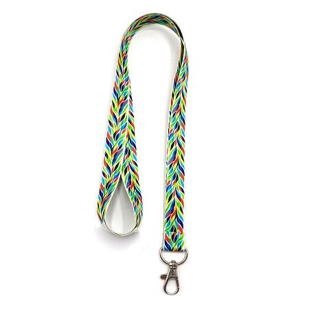 Ланъярд полноцветный Флоу с карабином, 15 мм