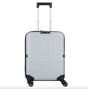 Чемодан складной Rollink FLEX LIGHT 55x40x20 см, 4 колеса, светло-серый