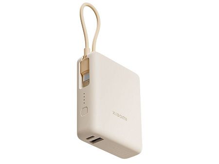 Внешний аккумулятор со встроенным кабелем Xiaomi Power Bank (Integrated Cable), 10000 мАч