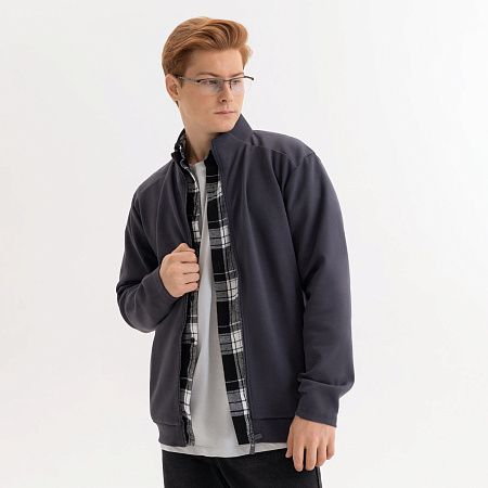 Толстовка на молнии Астин (Astin) антрацит, размер XXL