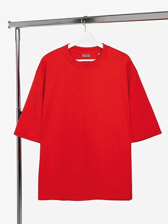 Футболка оверсайз унисекс Kosmos 2.0, красная (алая), размер XL/2XL