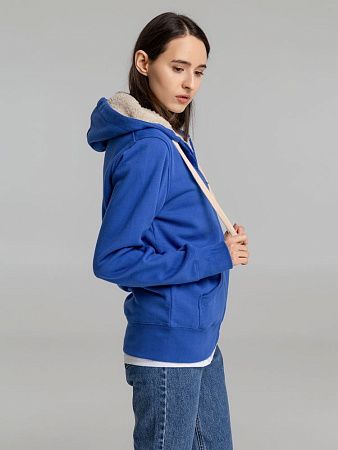 Толстовка унисекс на молнии Sherpa 280, ярко-синяя, размер XXS