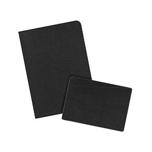 Подарочный набор Твид (Tweed), черный (кардхолдер, обложка на паспорт)