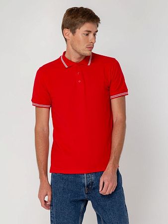 Рубашка поло Virma Stripes, красная, размер S