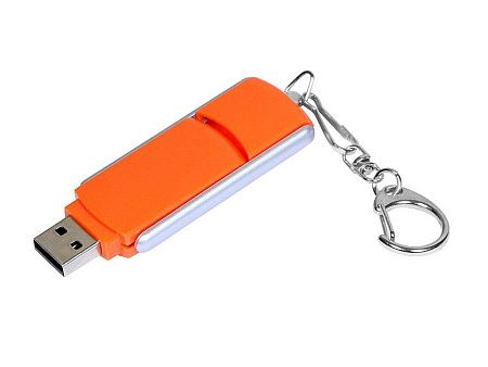 USB 2.0- флешка промо на 32 Гб с прямоугольной формы с выдвижным механизмом