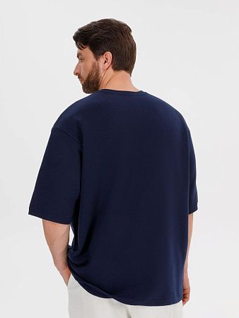 Джемпер с коротким рукавом Siluetti Volumica, темно-синий, размер M/L