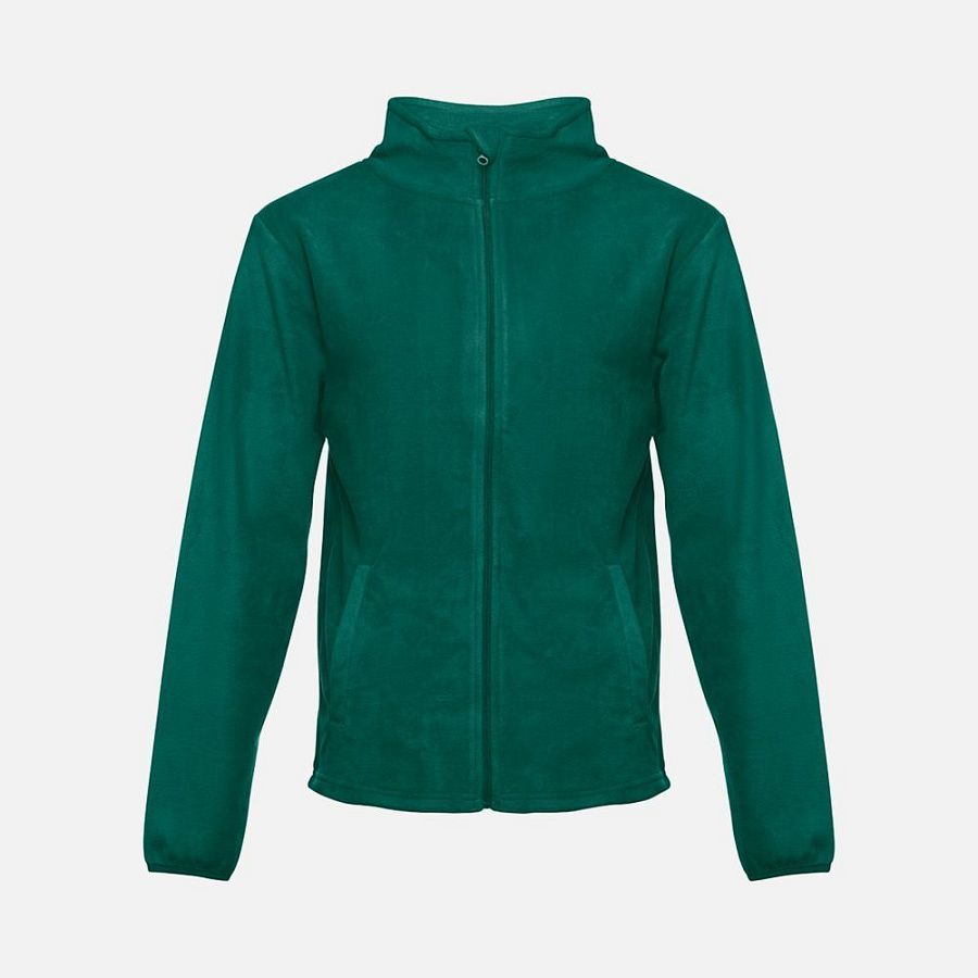 Куртка флисовая мужская Helsinki, темно-зеленая, размер XXL