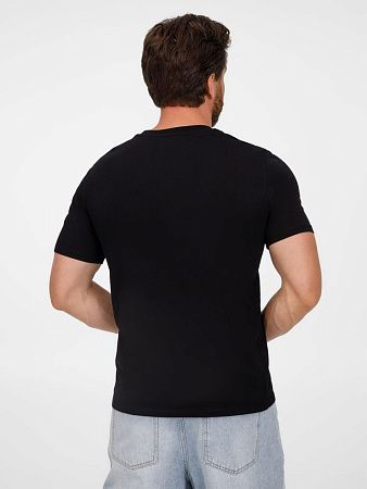 Футболка унисекс T-Bolka 180, черная, размер XXL