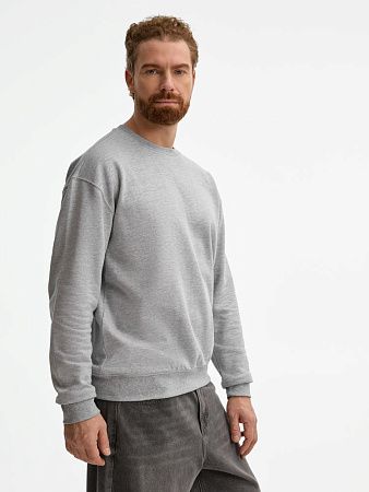 Свитшот унисекс Columbia, серый меланж, размер 5XL