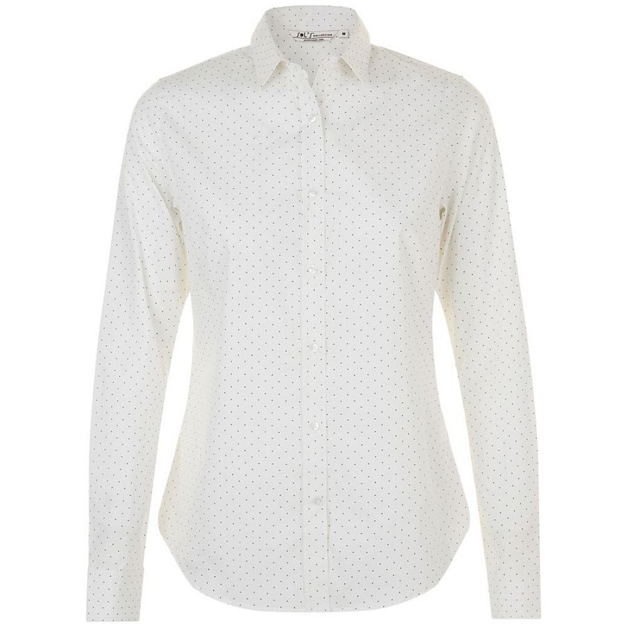 Рубашка женская Becker Women, белая с темно-синим, размер XXL