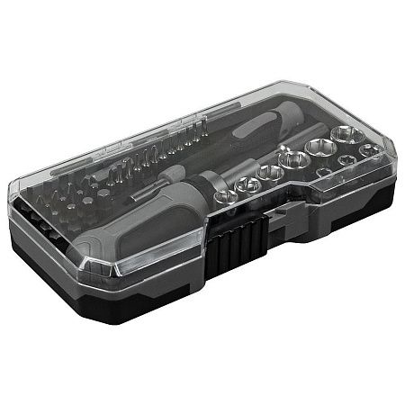 Набор инструментов Tools  Workhard, 40 инструментов,  черный, в пластиковом футляре