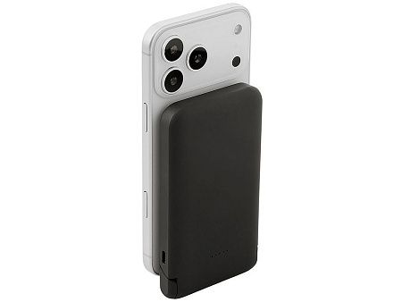 Беспроводной внешний аккумулятор с подсветкой лого и подставкой «Magflash», 10000 мАч, 15 Вт