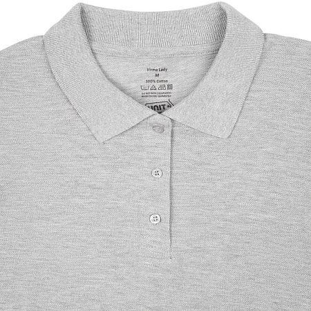Рубашка поло женская Virma Lady, серый меланж, размер S