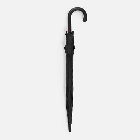 Зонт-трость Hidecolor с цветными спицами, черный с красным