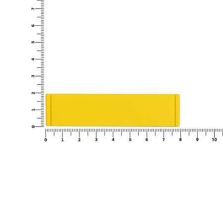 Лейбл из ПВХ Dzeta, S, желтый