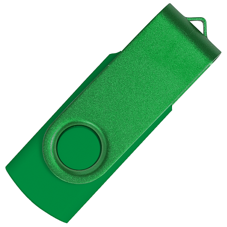 Флеш накопитель USB 2.0 Twister Сolor Mix 16GB, пластик Софт Тач/металл, зеленый/зеленый