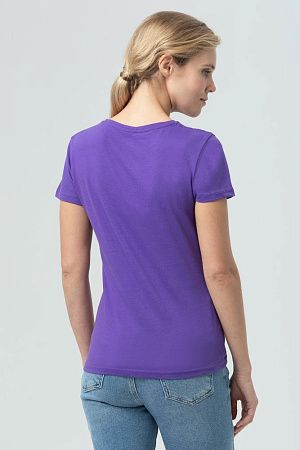 Футболка женская Miss 150, темно-фиолетовая, размер XL
