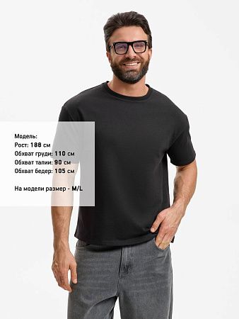 Футболка унисекс Durington, черная, размер XS/S