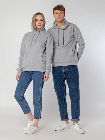 Толстовка с капюшоном Unit Kirenga Heavy, серый меланж, размер XS