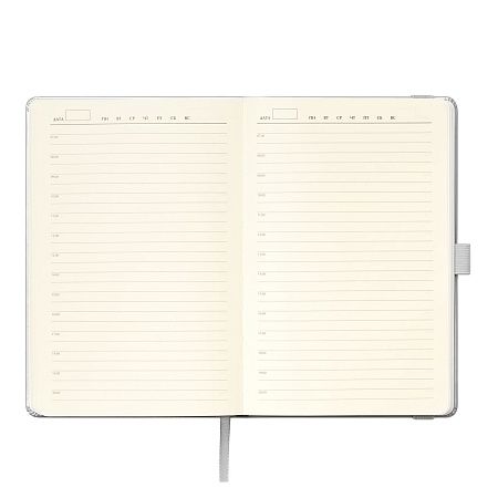 Ежедневник Альфа (Alpha) недатированный, серебро/серый