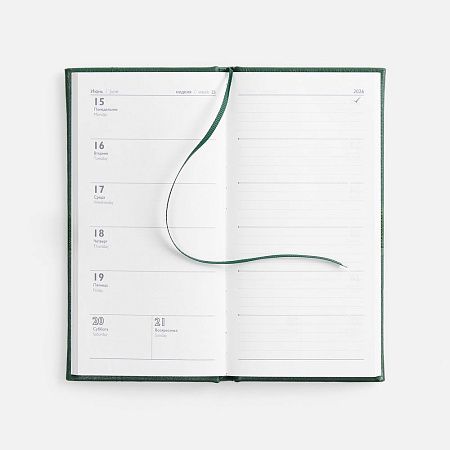 Еженедельник Baza, датированный, зеленый