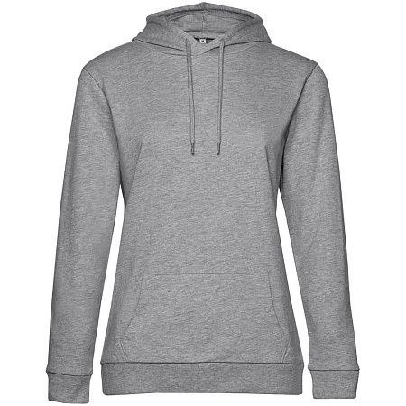 Толстовка с капюшоном женская Hoodie, серый меланж, размер XXL