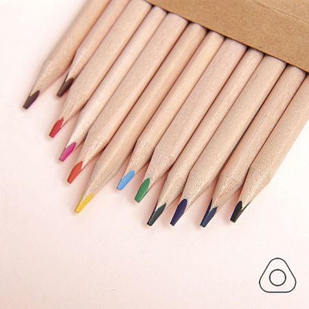 Цветные карандаши KINDERLINE middle,12 цветов