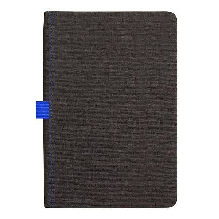 Блокнот Forest  Alfa Orion Rosewood А5, недатированный, в твердой обложке, темно-серый с синий резинкой и петлей для ручки
