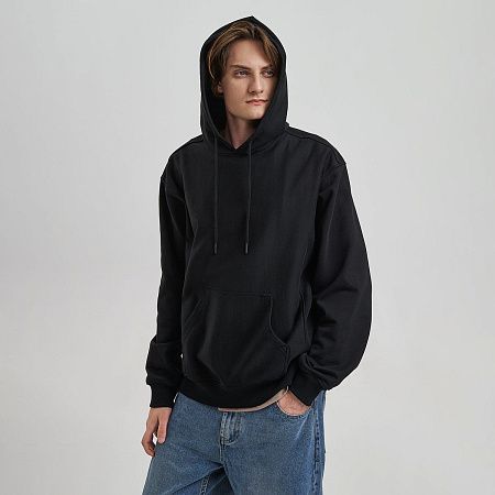 Худи релакс унисекс Адвенче (Adventure), черный, размер XL/2XL