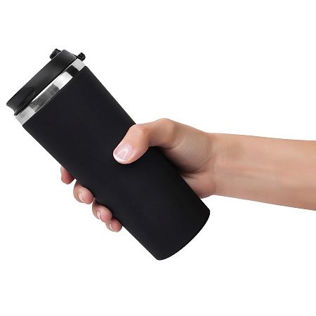 Термокружка KOMO SOFT COLOR 420мл. Черная 6060.08