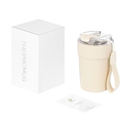 Термокружка вакуумная Монако (Monaco), бежевый