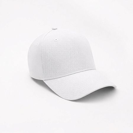 Бейсболка Фит (Fit), 5 клиньев, белый