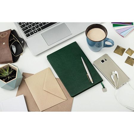 Ежедневник Flexy Buffalo А5, зеленый, недатированный, в гибкой обложке