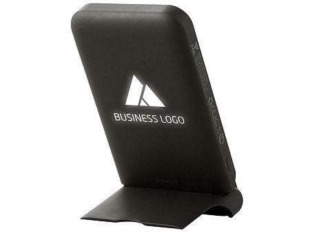 Беспроводной внешний аккумулятор с подсветкой лого и подставкой «Magflash», 10000 мАч, 15 Вт