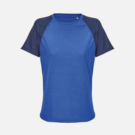 Футболка спортивная женская Vortex Women, темно-синяя с ярко-синим, размер XXL