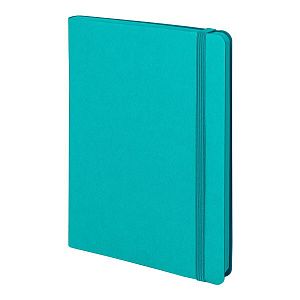 Бизнес-блокнот "RILY", формат А5,  бирюзовый, блок в точку