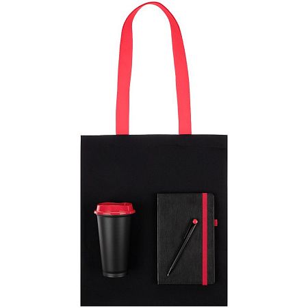 Набор Velours Bag, черный с красным