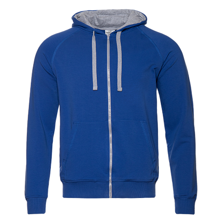 Толстовка мужская STAN с капюшоном на молнии футер без начёса 260, 61, Синий,  (16/1)  (56/XXXL)